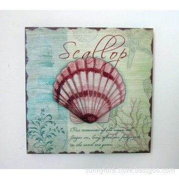 MDF Seashell Wall Plaque, Carved Wall Plaque (SFW2505)